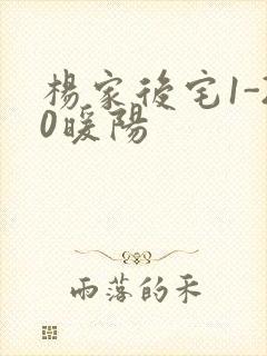杨家后宅1-20暖阳