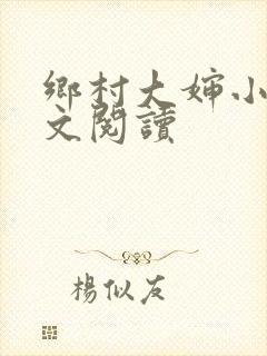 乡村大婶小说全文阅读