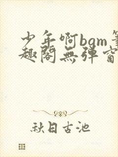 少年啊bgm笔趣阁无弹窗免费