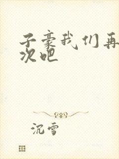 子豪我们再做一次吧