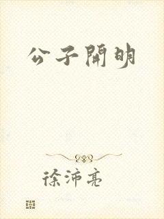 公子开明封面