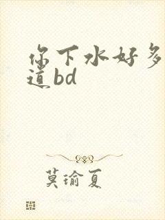你下水好多下水道bd