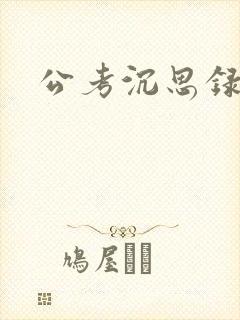 公考沉思录