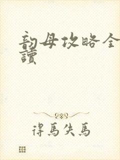 韵母攻略全文阅读封面