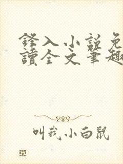 锋入小说免费阅读全文笔趣阁