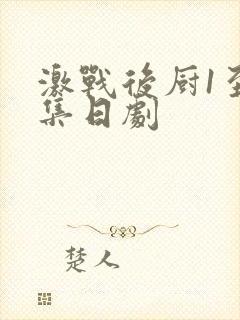 激战后厨1至5集日剧封面