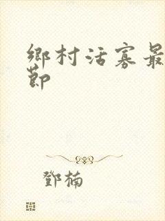 乡村活寡最新章节