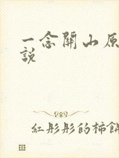 一念关山原著小说
