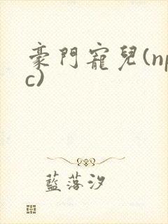 豪门宠儿(npc)封面