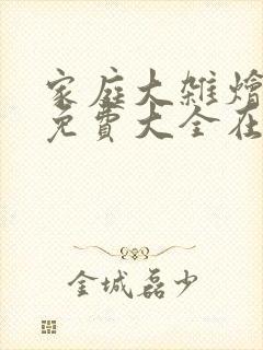 家庭大杂烩小说免费大全在线阅读