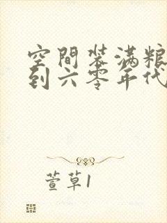 空间装满粮食回到六零年代封面