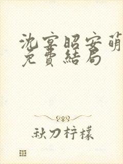 沈宴昭安萌全文免费结局