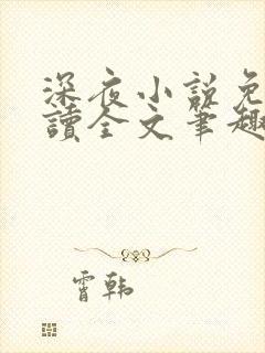 深夜小说免费阅读全文笔趣阁封面