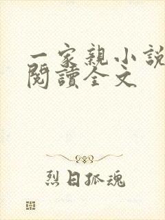 一家亲小说免费阅读全文