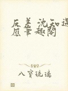 反差 沈知遇晏应笔趣阁