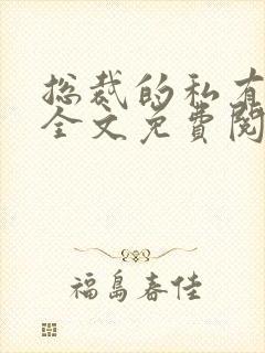 总裁的私有宝贝全文免费阅读封面