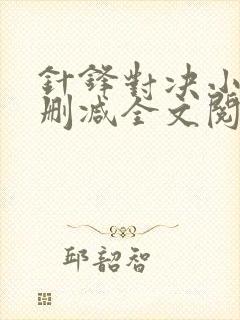 针锋对决小说未删减全文阅读