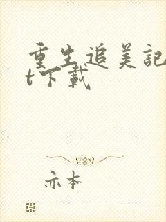 重生追美记txt下载