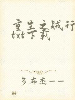 重生之贼行天下txt下载
