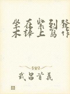 坐在紫到发黑的木棒上写作业阅读