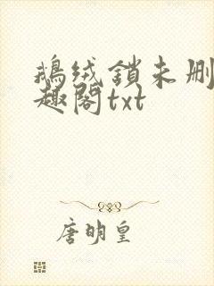 鹅绒锁未删除笔趣阁txt