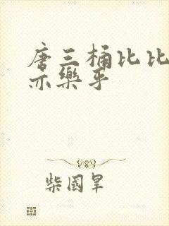 唐三桶比比乐不亦乐乎封面