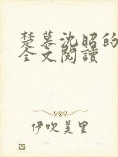 楚慕沈昭的小说全文阅读封面