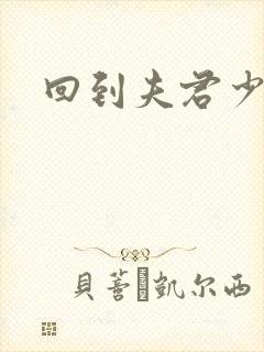 回到夫君少年时