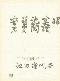 安萌沈宴昭小说免费阅读封面