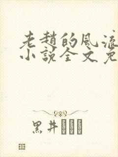 老赵的风流人生小说全文免费阅读