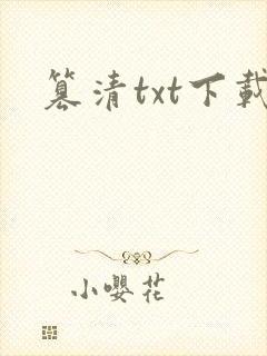 篡清txt下载