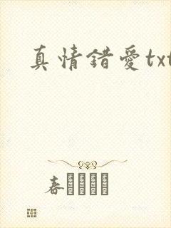 真情错爱txt封面