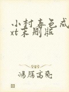 小村春色成刚txt末删版封面