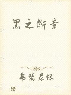 黑之断章封面