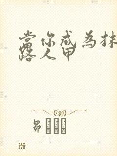当你成为抹布文路人甲封面