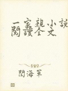 一家亲小说免费阅读全文封面