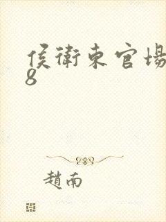 侯卫东官场笔记8封面