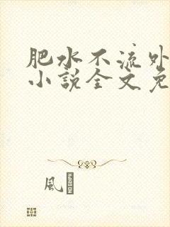 肥水不流外人田小说全文免费阅读全本免