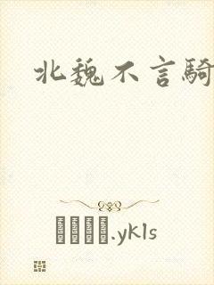 北魏不言骑