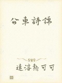 公车诗锦封面