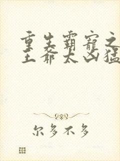 重生霸宠之摄政王爷太凶猛