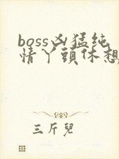 boss凶猛纯情丫头休想逃封面