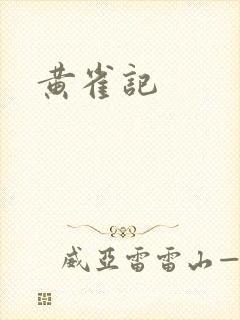 黄雀记封面