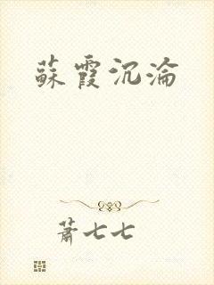 苏霞沉沦封面
