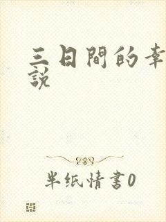 三日间的幸福小说封面