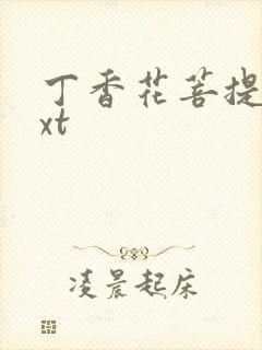 丁香花菩提树txt封面