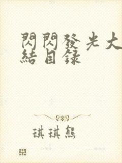 闪闪发光大团圆结目录封面