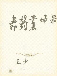 名媛贵妇最新章节列表