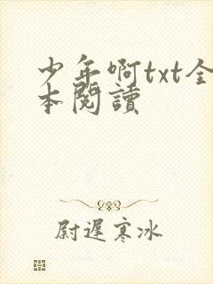 少年啊txt全本阅读