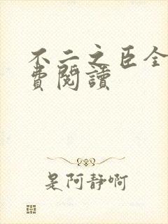 不二之臣全文免费阅读